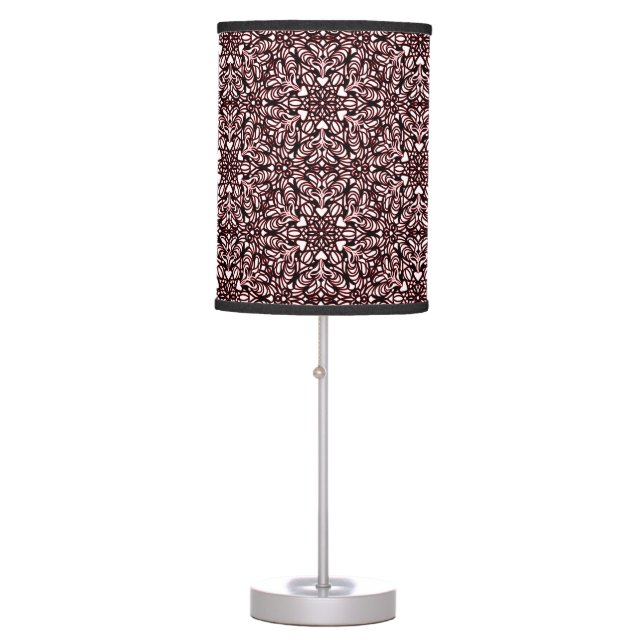 Abstract Red Black Table Lamp (Front)