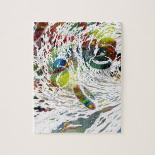 Abstract Red Blood Cells Medical Gifts Jigsaw Puzzle