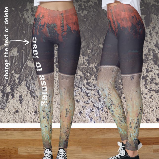 Abstract red brown rusty  leggings (Creator Uploaded)