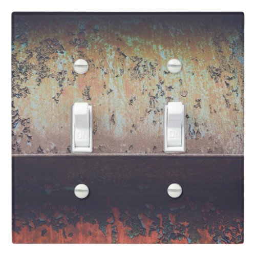Abstract red brown rusty light switch cover