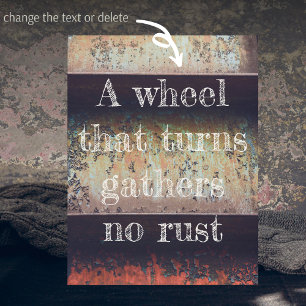 Abstract red brown rusty  postcard