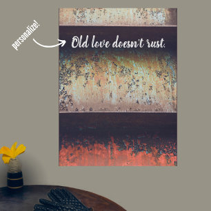 Abstract red brown rusty poster