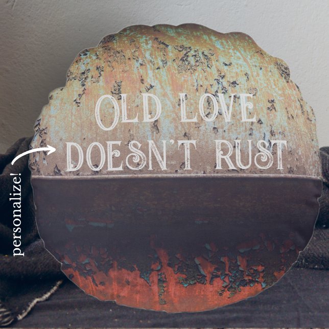 Abstract red brown rusty round pillow (Creator Uploaded)