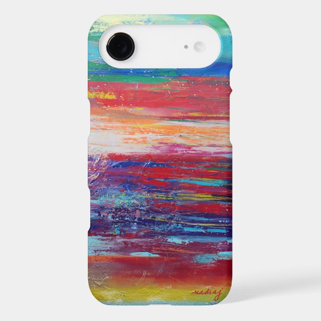 Abstract Red Colorful Phone Case (Back)