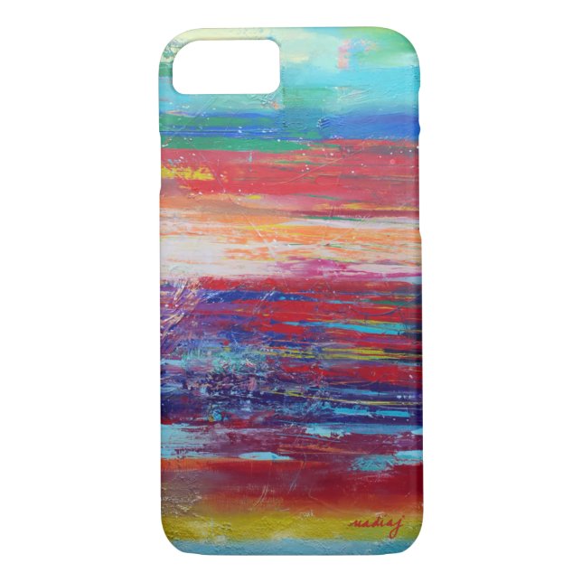 Abstract Red Colorful Phone Case (Back)