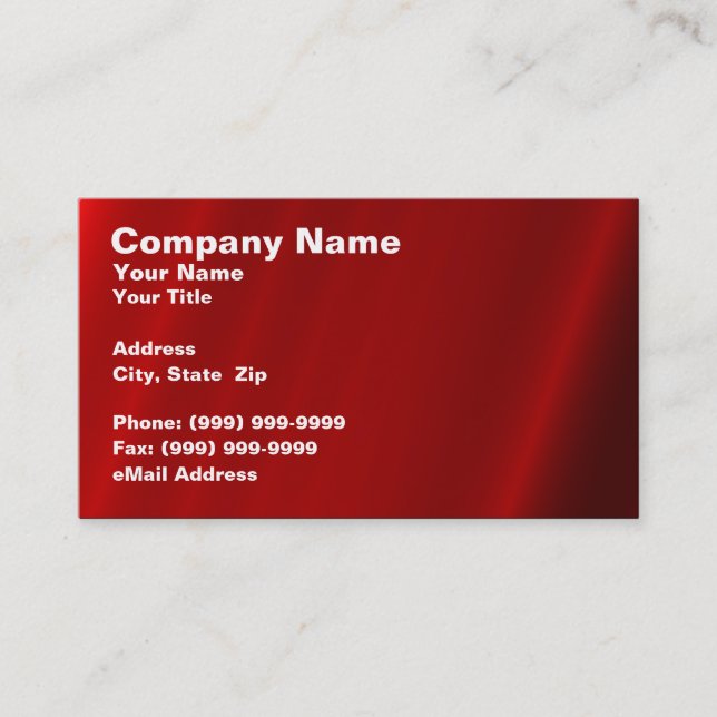 Abstract Red Curtain Business Card (Front)