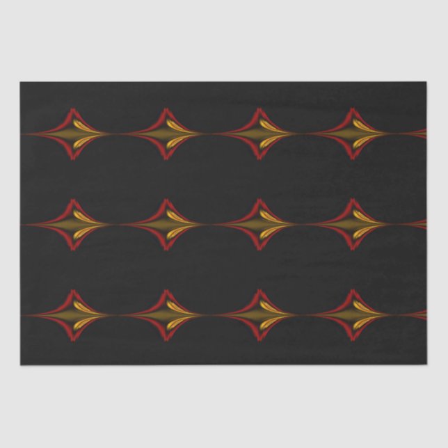 Abstract Red Diamond Tissue Paper (Front)