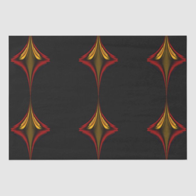 Abstract Red Diamond Tissue Paper (Front)