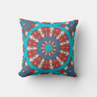 Abstract Red Door Throw Pillow