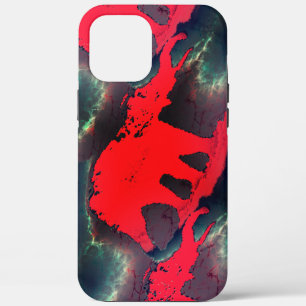 Abstract red elephant drawing, very rustic effect iPhone 12 pro max case