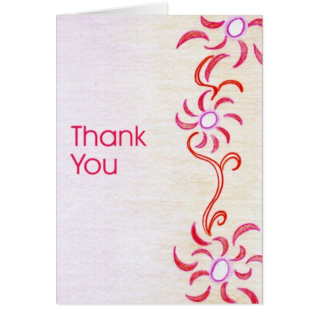 Abstract Red Floral Wedding Invitation (Front)