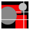 Abstract Red Gray Black White