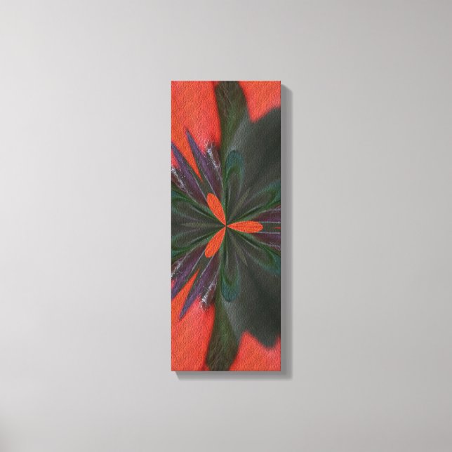 Abstract Red Green Pattern Canvas Print (Front)