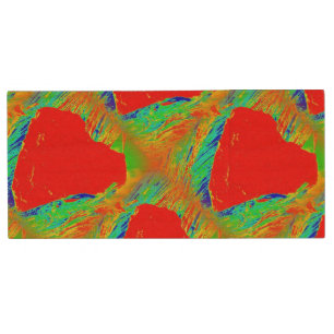 abstract red hearts maple usb flash drive