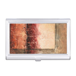 Abstract Red Landscape Business Card Case