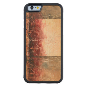 Abstract Red Landscape Carved Maple iPhone 6 Bumper Case