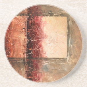 Abstract Red Landscape Drink Coaster