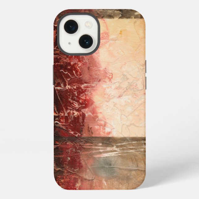 Abstract Red Landscape Iphone Case (Back)