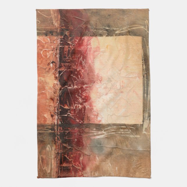 Abstract Red Landscape Kitchen Towel (Vertical)
