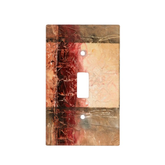 Abstract Red Landscape Light Switch Cover (Front)
