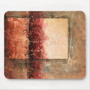 Abstract Red Landscape Mouse Pad