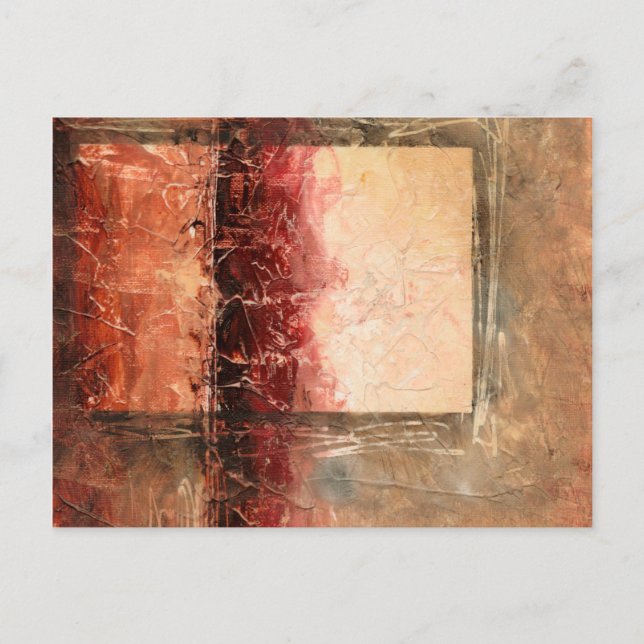 Abstract Red Landscape Postcard (Front)