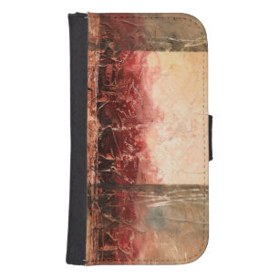 Abstract Red Landscape Phone Wallet