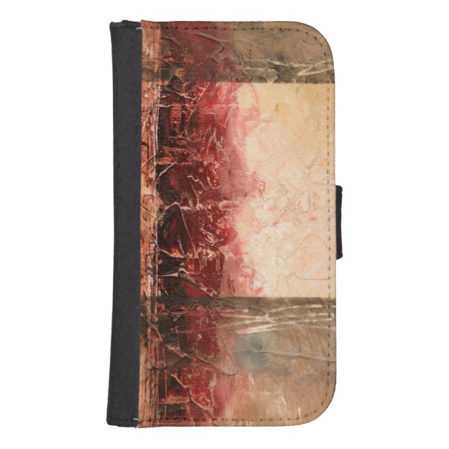 Abstract Red Landscape Samsung Galaxy Wallet Case (Front)