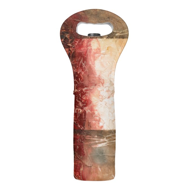 Abstract Red Landscape Wine Bag (Back)