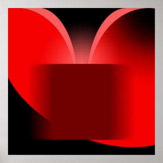 Abstract Red Luxury with Black AP0004 Poster