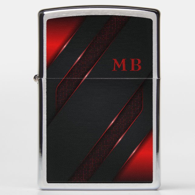 Abstract Red Mix 26 - Customize Zippo Lighter (Front)