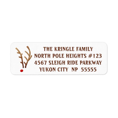 Abstract Red_Nosed Reindeer Label