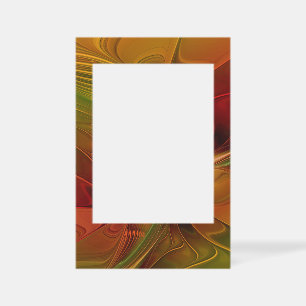 Abstract Red Orange Brown Green Fractal Art Flower Selfie Frame