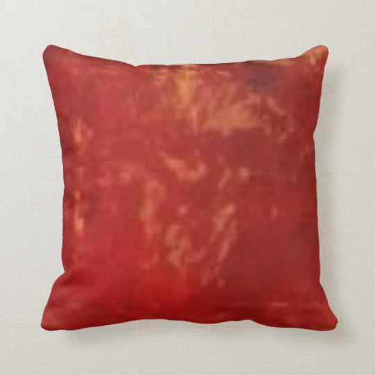 Abstract Red Orange Throw Pillow