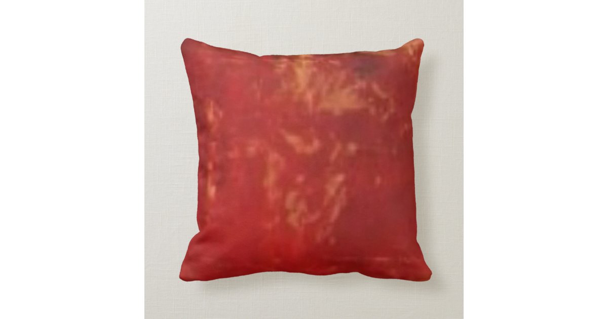 Abstract Red Orange Throw Pillow