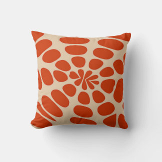 Abstract Red Pebbles Throw Pillow