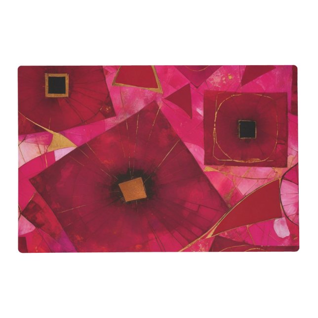 Abstract Red Poppies Placemat (Front)