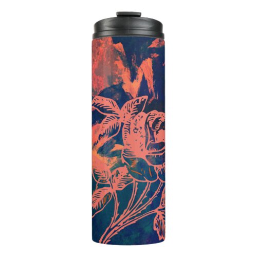 Abstract Red Rose Art Thermal Tumbler