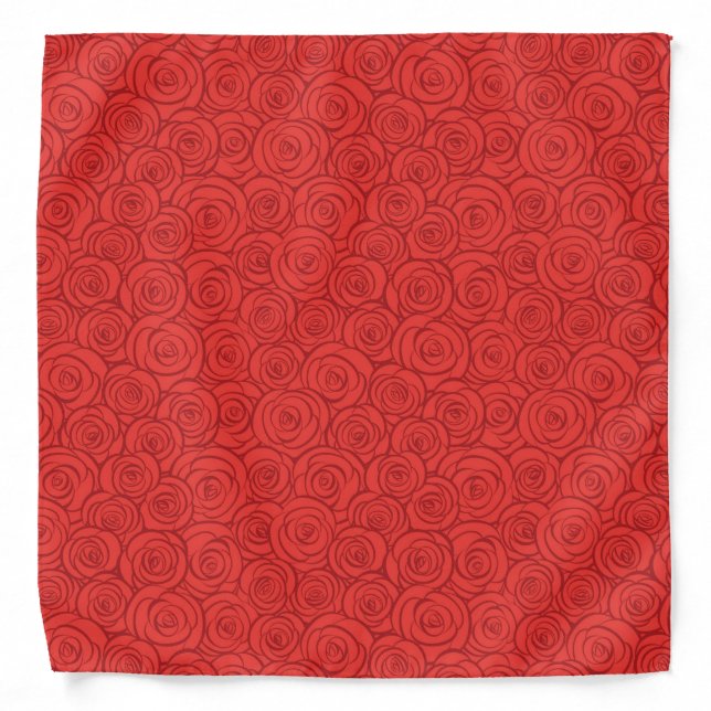 Abstract Red Roses Background Bandana (Front)