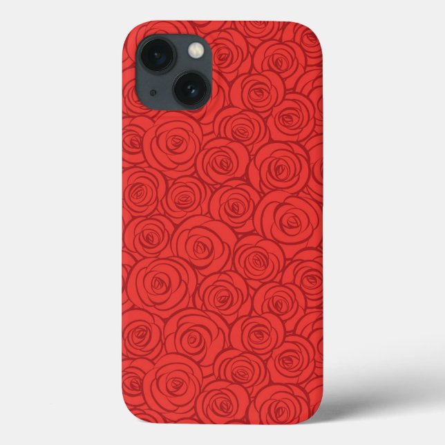 Abstract Red Roses Background Case-Mate iPhone Case (Back)