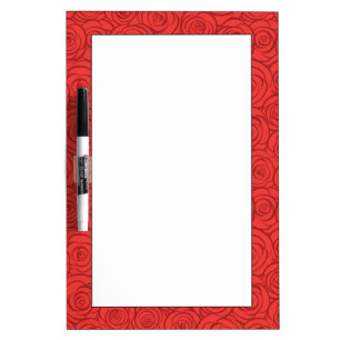 Abstract Red Roses Background Dry-Erase Board