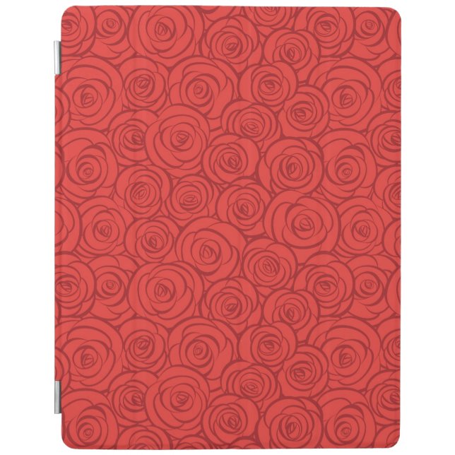 Abstract Red Roses Background iPad Smart Cover (Front)