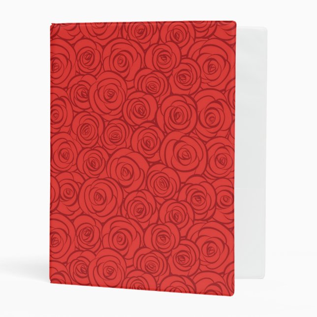 Abstract Red Roses Background Mini Binder (Front/Inside)