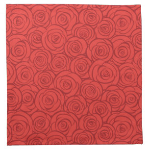 Abstract Red Roses Background Napkin