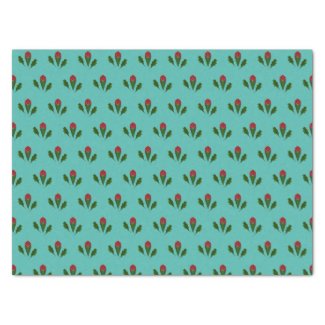 Abstract Red Roses & Leaves Floral, Fountain Blue