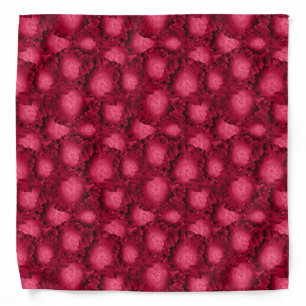 Abstract red roses poppy flowers floral romantic V Bandana