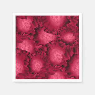 Abstract red roses poppy flowers floral romantic V Napkins