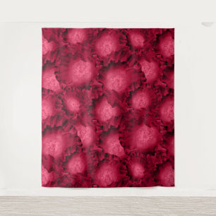 Abstract red roses poppy flowers floral romantic V Tapestry