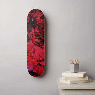 Abstract Red Shatter Skateboard