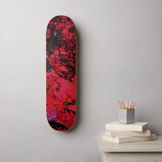 Abstract Red Shatter Skateboard (Wall Art)